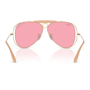 Ray-Ban Occhiali da Sole RB3138M 001 84 x Dolce & Gabbana The Shooter Oro Arista Rosa Unisex 4