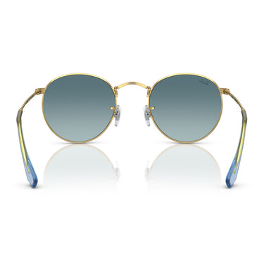 Ray-Ban Sunglasses RB3447 001/3M Round Metal Gold/Blue Unisex 3