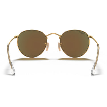 Ray-Ban Okulary Przeciwsłoneczne RB3447 112/4L Round Metal Złoto/Niebieski Unisex Polaryzowane 4