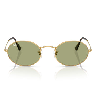 Ray-Ban Sonnenbrille RB3547 001/4E Oval Gold/Grün Unisex