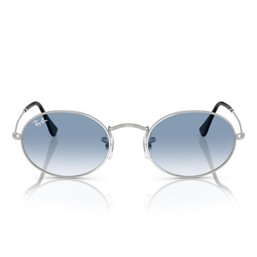 Ray-Ban Sunglasses RB3547 003/3F Oval Silver/Blue Gradient Unisex