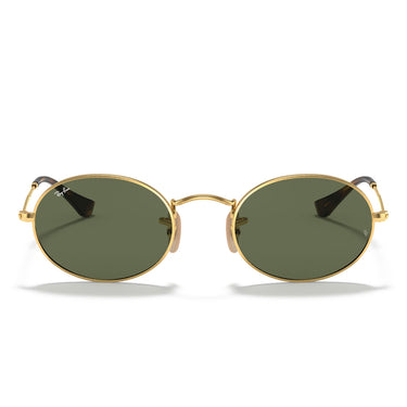 Ray-Ban Sunglasses RB3547N 001 Oval Gold/Green G-15 Unisex