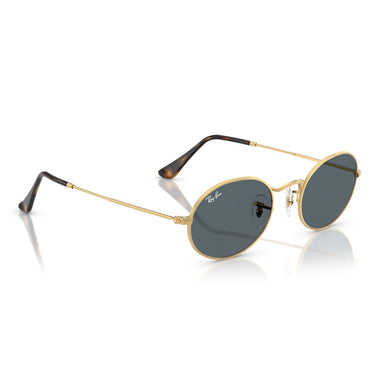Ray-Ban Sunglasses RB3547N 001/R5 Oval Gold/Blue Unisex 4