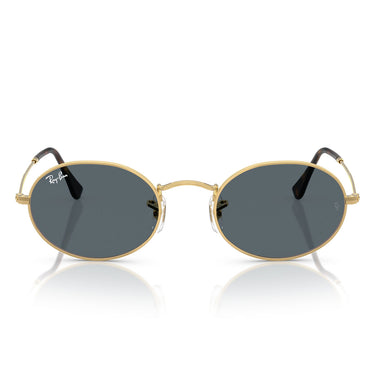 Ray-Ban Sunglasses RB3547N 001/R5 Oval Gold/Blue Unisex
