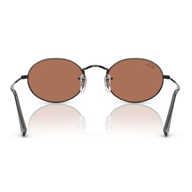 Ray-Ban Occhiali da Sole RB3547N 002/40 Oval Nero/Marrone Specchiato Unisex 4