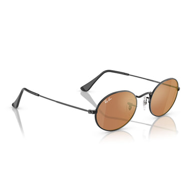 Ray-Ban Occhiali da Sole RB3547N 002/40 Oval Nero/Marrone Specchiato Unisex 5