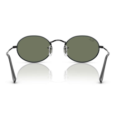 Ray-Ban Occhiali da Sole RB3547N 002/68 Oval Nero/Blu Specchiato Unisex 3