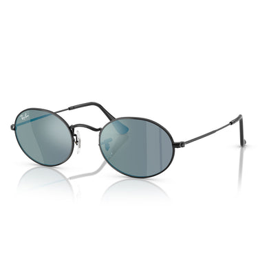 Ray-Ban Occhiali da Sole RB3547N 002/8O Oval Nero/Blu Unisex 1
