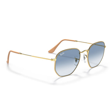 Ray-Ban Sonnenbrille RB3548 001/3F Hexagonal Gold/Blau Unisex 4