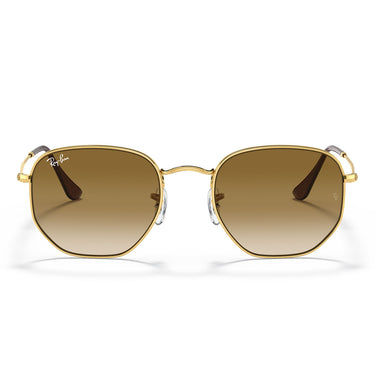 Ray-Ban Sunglasses RB3548 001/51 Hexagonal Gold Arista/Light Brown Gradient Unisex