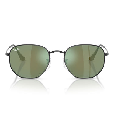 Ray-Ban Occhiali da Sole RB3548N 002 68 Hexagonal Nero Blu Specchiato Unisex