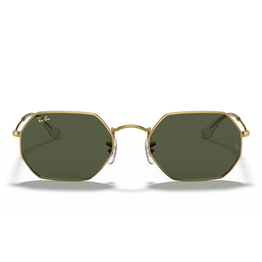 Ray-Ban Lunettes de Soleil RB3556 919631 Octogonal Or/Vert G-15 Unisexe