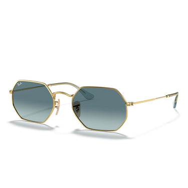Ray-Ban Sonnenbrille RB3556N 91233M Octagonal Oro Arista/Blu Sfumato Unisex 1