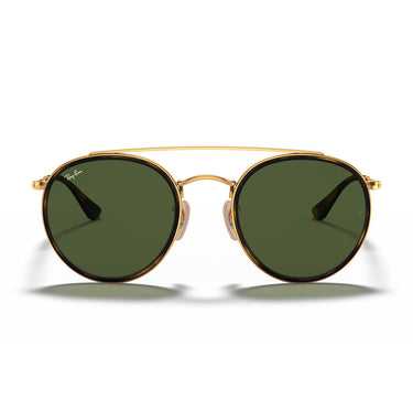 Ray-Ban Occhiali da Sole RB3647N 001 Round Double Bridge Oro Arista Verde G-15 Unisex
