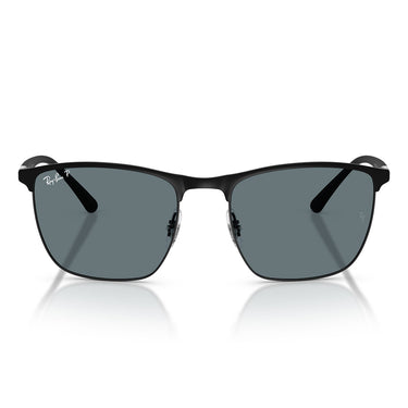 Ray-Ban Occhiali da Sole RB3686 186/3R Nero/Blu Scuro Unisex Polarizzati