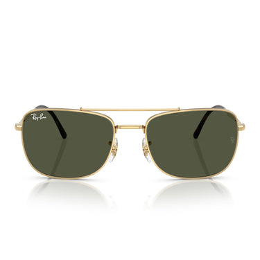 Ray-Ban Okulary Przeciwsłoneczne RB3755 001/31 Złoto/Zielony Unisex