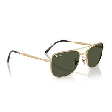 Ray-Ban Sunglasses RB3755 001/31 Gold/Green Unisex 5
