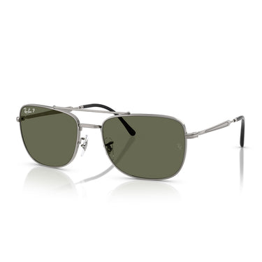 Ray-Ban Okulary Przeciwsłoneczne RB3755 004/58 Srebrny/Zielony Unisex Polaryzowane