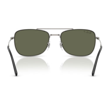 Ray-Ban Okulary Przeciwsłoneczne RB3755 004/58 Srebrny/Zielony Unisex Polaryzowane