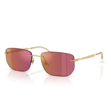 Ray-Ban Okulary Przeciwsłoneczne RB3768 001/D0 Złoto Arista/Ciemny Fiolet Czerwony Lustrowany Unisex 2