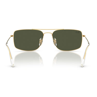 Ray-Ban Occhiali da Sole RB3779 001 31 Explorer 3 Oro Arista Verde Unisex 4