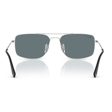 Ray-Ban Occhiali da Sole RB3779 003 3R Explorer 3 Argento Blu Scuro Unisex Polarizzati 4