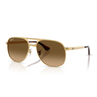 Ray-Ban Occhiali da Sole RB3793 001 M2 Bill Max Oro Arista Marrone Sfumato Unisex Polarizzati 2