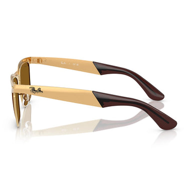 Ray-Ban Occhiali da Sole RB3875 927631 Wayfarer Deluxe Sandblasted Legend Oro/Marrone Unisex 2