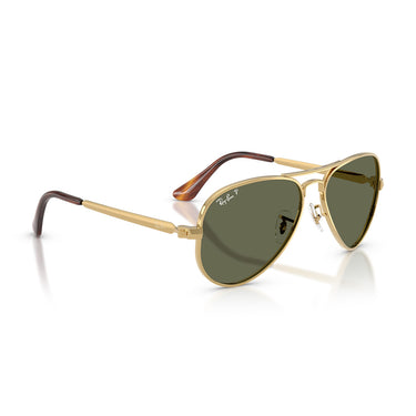 Ray-Ban Okulary Przeciwsłoneczne RB3925 001 58 Aviator Max Złoto Arista Zielony Unisex Polaryzowane 4