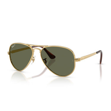 Ray-Ban Okulary Przeciwsłoneczne RB3925 001 58 Aviator Max Złoto Arista Zielony Unisex Polaryzowane 2