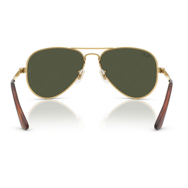 Ray-Ban Okulary Przeciwsłoneczne RB3925 001/31 Aviator Max Złoto Arista/Zielony Unisex 4