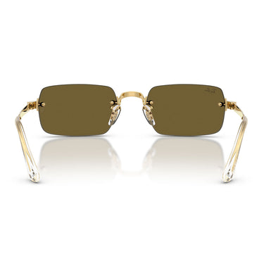Ray-Ban Occhiali da Sole RB3928 001 73 x ASAP Rocky Oro Arista Marrone Scuro Unisex 4