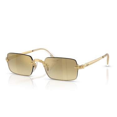Ray-Ban Occhiali da Sole RB3928 001 7I x ASAP Rocky Oro Arista Marrone Specchiato Unisex 2