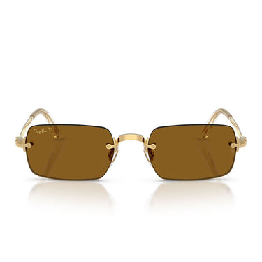 Ray-Ban Occhiali da Sole RB3928 001 83 x ASAP Rocky Oro Arista Marrone Scuro Unisex Polarizzati