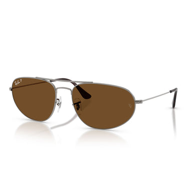 Ray-Ban Okulary Przeciwsłoneczne RB3945 004 57 Gunmetal Marrone Unisex Polarizzati 1