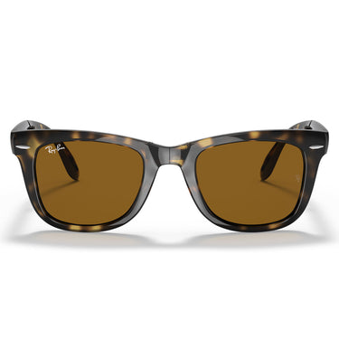 Ray-Ban Gafas de Sol RB4105 710 Wayfarer Plegable Havana-Marrón Unisex