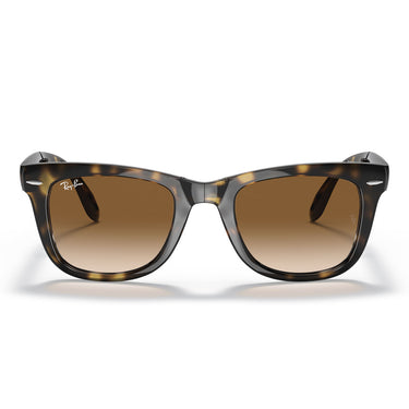 Ray-Ban Lunettes de Soleil RB4105 710/51 Wayfarer Pliable Havana/Marron Clair Unisexe