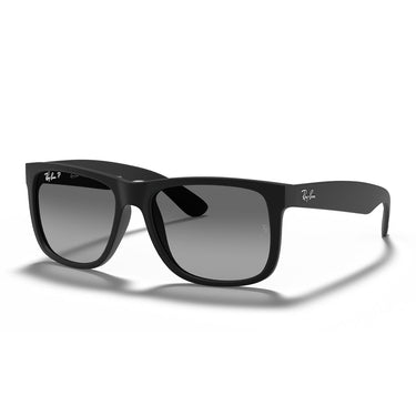 Ray-Ban Okulary Przeciwsłoneczne RB4165 622/T3 Justin Czarne/Jasnoszare Unisex Polaryzowane