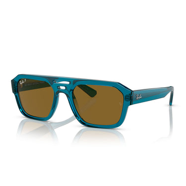 Ray-Ban Okulary Przeciwsłoneczne RB4397 668383 Corrigan Niebieski/Ciemnobrązowy Unisex Polaryzowane