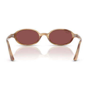 Ray-Ban Occhiali da Sole RB4472 685675 Marrone Crema Violetto Scuro Unisex 4
