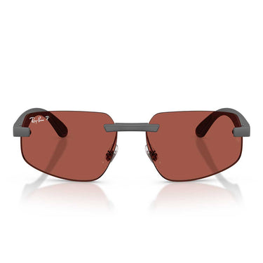 Ray-Ban Occhiali da Sole RB4475CH 60171B Sabbia Grigio/Rosso Unisex Polarizzati