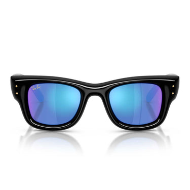Ray-Ban Occhiali da Sole RB4940 601/55 Wayfarer Puffer X ASAP Rocky Nero/Blu Specchiato Unisex