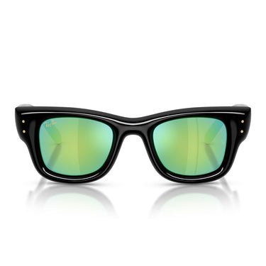 Ray-Ban Occhiali da Sole RB4940 601 8N Wayfarer Puffer X ASAP Rocky Nero Verde Specchiato 632 Unisex