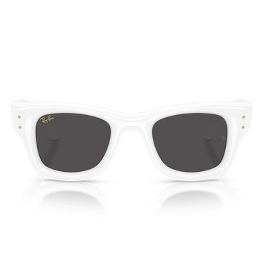 Ray-Ban Lunettes de Soleil RB4940 671/87 Wayfarer Puffer X ASAP Rocky Blanc/Ultra Noir Unisexe