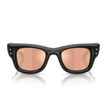 Ray-Ban Occhiali da Sole RB4940B 68647J Wayfarer Puffer X ASAP Rocky Nero con Strass Marrone Scuro Specchiato Rosé Unisex