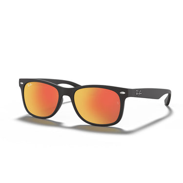 Ray-Ban Okulary Przeciwsłoneczne RJ9052S 100S6Q Wayfarer Kids Czarne/Pomarańczowe Dziecięce