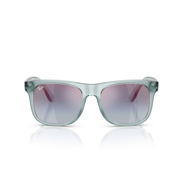 Ray-Ban Occhiali da Sole RJ9069S 7223U0 Junior Justin Blu Trasparente Viola Specchiato Bambini