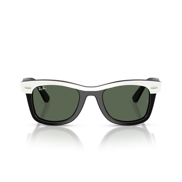Ray-Ban Occhiali da Sole RJ9140S 721171 Bianco Nero Verde Scuro Bambini