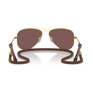 Ray-Ban Okulary Przeciwsłoneczne RJ9506S 223/6G Junior Aviator Złoto/Brąz Dzieci 3