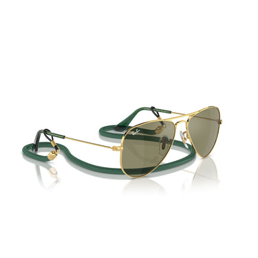 Ray-Ban Okulary Przeciwsłoneczne RJ9506S 223/6R Junior Aviator Złoto/Zielony Dzieci 4